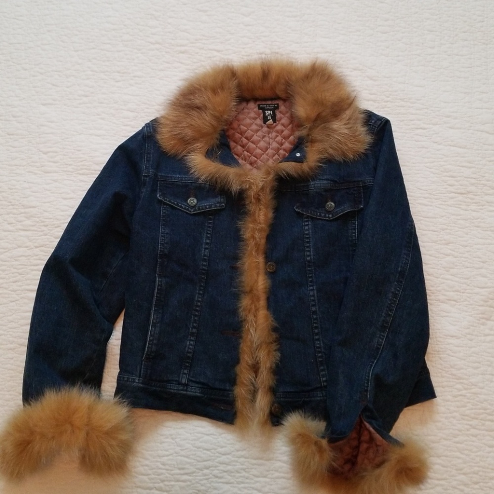Denim + Fur Coat